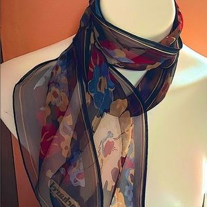 Cacharel Vintage Sheer Oblong Silk Scarf
